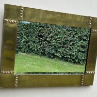 Arts &amp; Crafts Brass Wall Mirror c1910