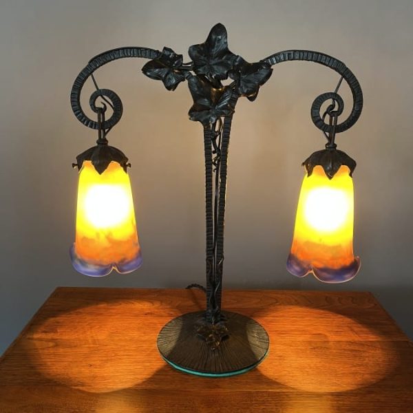 French &#8216;Muller Freres&#8217; Table Lamp