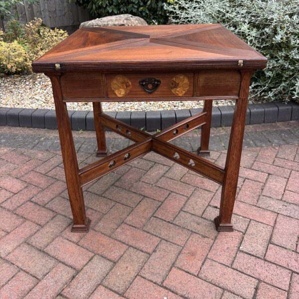 Arts &amp; Crafts Walnut Card Table