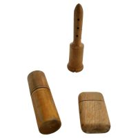 3 19th century Hand Made Treen Items, Powder, Perfume and Matches