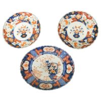 3 19th Century Imari Ironstone Plates
