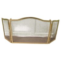 3 Fold French Brass Fire Guard