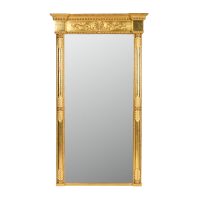 Regency Carved and Gilded Pier Mirror of Generous Proportions