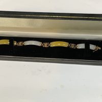 Stunning jade and gold Chinese styled ladies bracelet