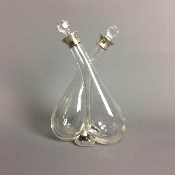 Silver Mounted Oil and Vinegar Decanter