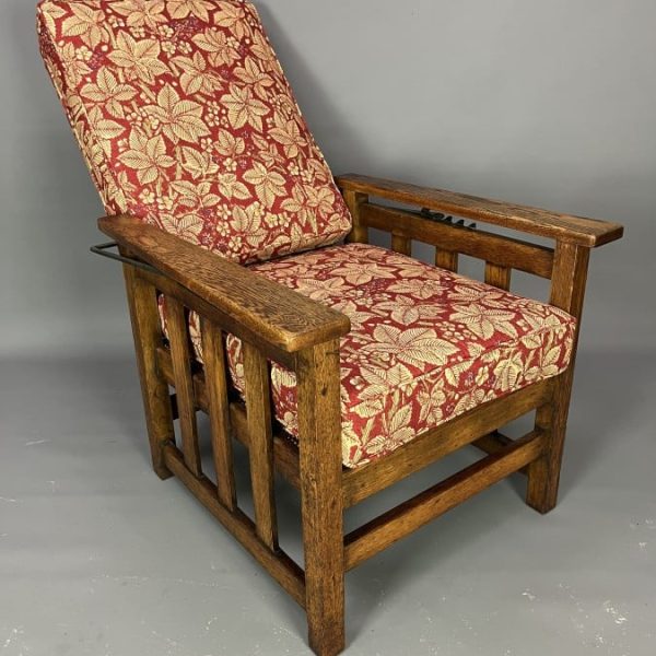 Arts &amp; Crafts Oak Reclining Armchair
