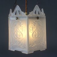 Art Nouveau Glass Lantern c1895