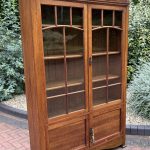 Arts &amp; Crafts Oak Glazed Bookcase c1900