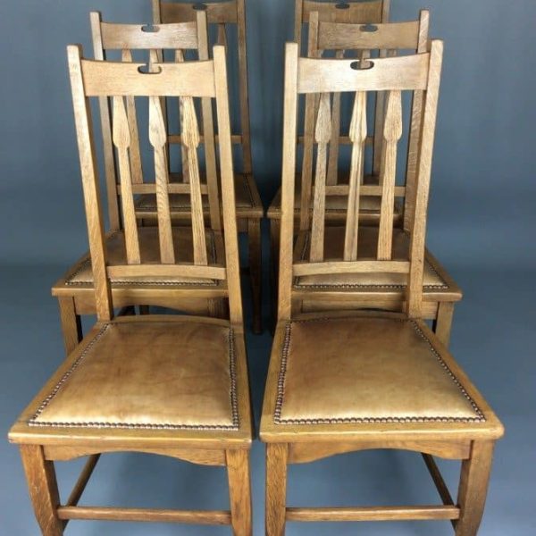 Set of Six Arts &#038; Crafts Dining Chairs