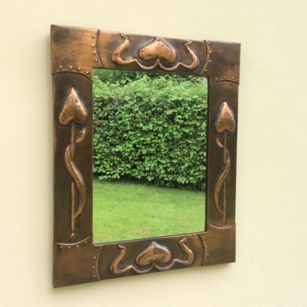 Liberty Arts And Crafts Copper Mirror c1900&#8217;s