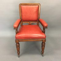 Late Victorian Solid Oak Desk Chair c1890
