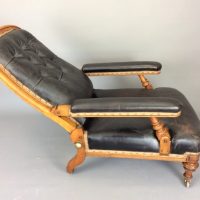 19th Century Scottish Reclining Library Reading Chair