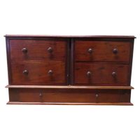 5 Drawer Mahogany Collectors Cabinet