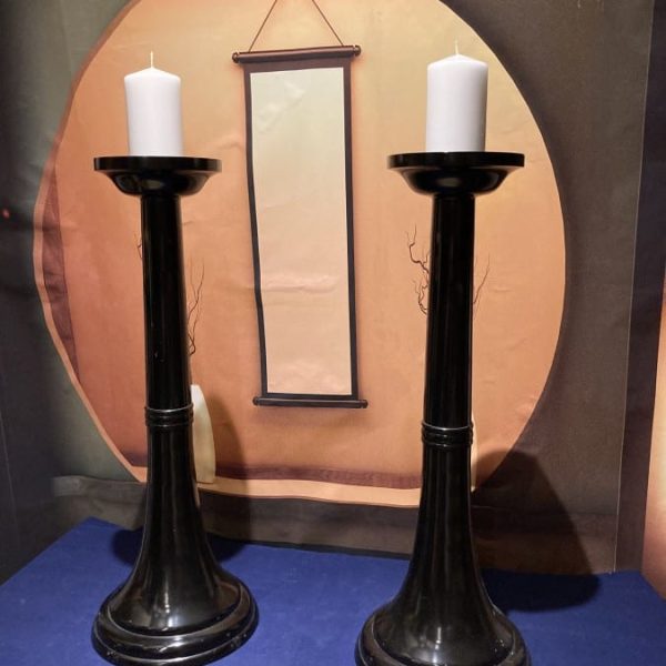 Buddhist temple candle holders.