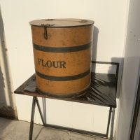 Downton Abbey’s Kitchen quality, Toleware Flour bin