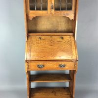 Arts &#038; Crafts Oak Bureau Bookcase c1900
