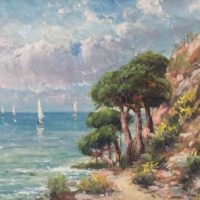 Coastal Landscape with Sailing Boats