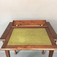 Arts &#038; Crafts Stones Patent Oak Desk c1900