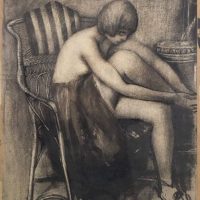 Drawing of a Dancer Seated in a Chair