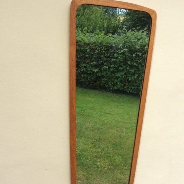 Mid Century Danish Teak Framed Wall Mirror