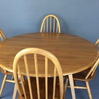 Mid Century Ercol Dining Table And Four Chairs