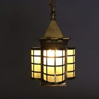 Arts and Crafts Brass Lantern