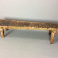 Large 19th Century Welsh Oak Pig Bench