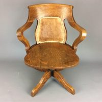 Oak Swivel and Tilt Desk Chair
