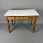 Victorian Enamel Top Table