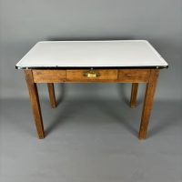 Victorian Enamel Top Table