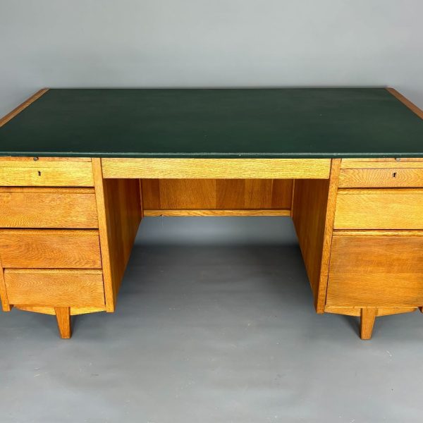 Large Mid Century Oak Writing Desk by Carsons