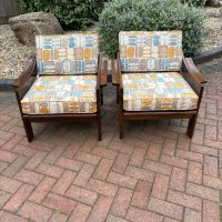 Pair of Mid Century Lounge Armchairs