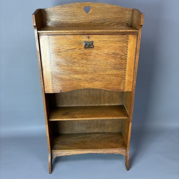 Arts &#038; Crafts Oak Students Bureau Bookcase