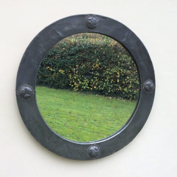 Liberty of London Arts &#038; Crafts Pewter Mirror c1900