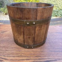 Arts &amp; Crafts Oak Bucket Planter