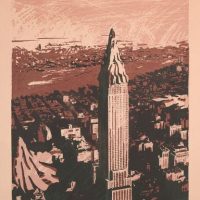 Framed Silk Screen of New York