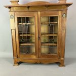 Arts &amp; Crafts Oak Glazed Bookcase c1900