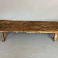 Large 19th Century Oak Pig Bench