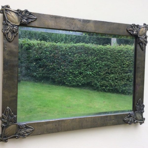 Arts & Crafts Brass Mirror