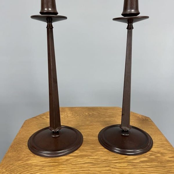 After Charles Rennie Mackintosh Design Candlesticks