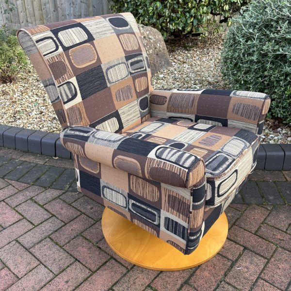 Mid Century Parker Knoll Swivel Armchair