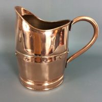 Large Arts and Crafts Riveted Copper Jug