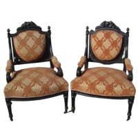 19th Century Carved Armchair, 2 piece.