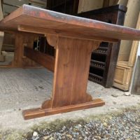 Vintage Very Large Pine Refectory Farmhouse Dining Table