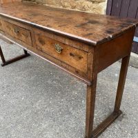 Antique Early Georgian Country Oak Sideboard Base, c 1760
