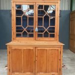 Antique English Pine Housekeeper’s Dresser Cupboard, c 1860