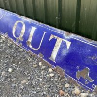 Antique Enamel Railway “Way Out” Sign, c 1910