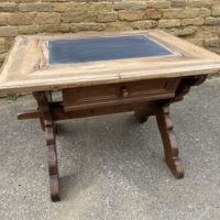 Antique French Walnut &amp; Slate Patisserie Preparation Dining Table, c 1800