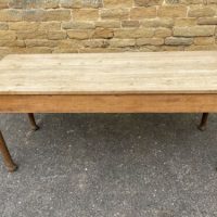 Antique English Oak &amp; Pine Refectory Dining Table, c 1890