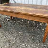Antique French Cherrywood Fruitwood Refectory Farmhouse Dining Table, circa 1840
